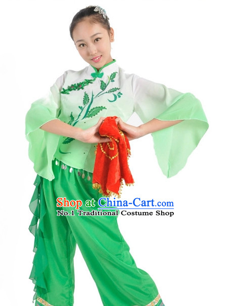 China Shop Chinese Classic Fan Dance Costumes Girl Dancewear for Women