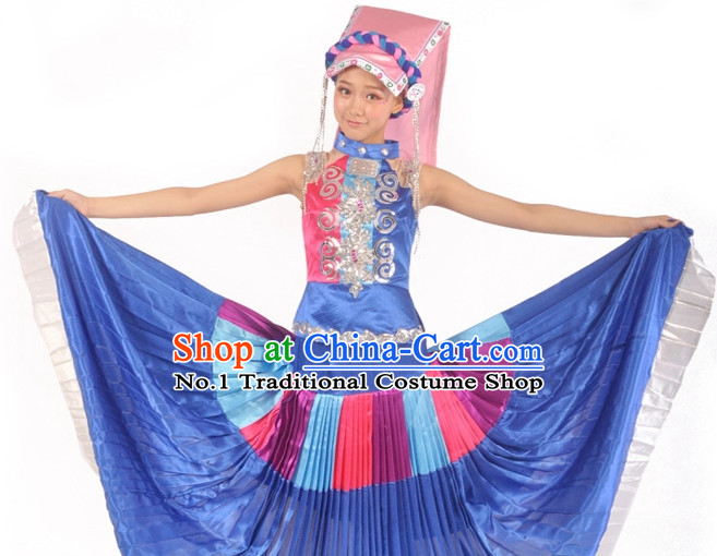 Custom Made Asian Yi Minority Clothes Complete Set for Women