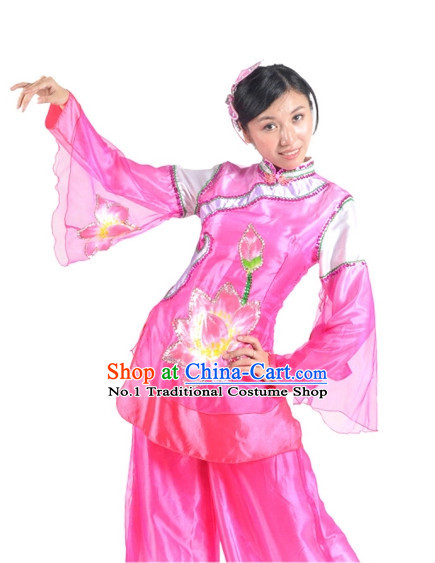 China Shop Chinese Classic Fan Dance Costumes Girl Dancewear for Women