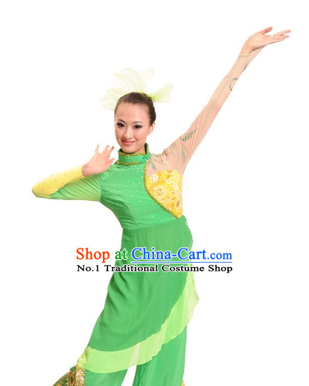 China Shop Chinese Fan Dance Costumes Girl Dancewear for Women