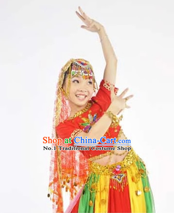 Custom Made Chinese Indian Kids Team Dance Costumes