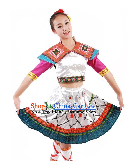 Custom Made Chinese Ethnic Group Dance Costumes for Women