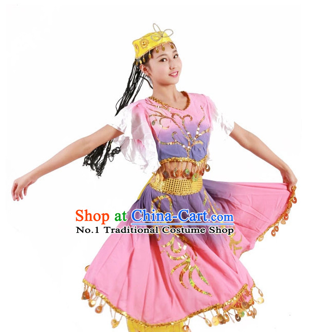 Custom Made Chinese Xinjiang Group Dance Costumes for Women