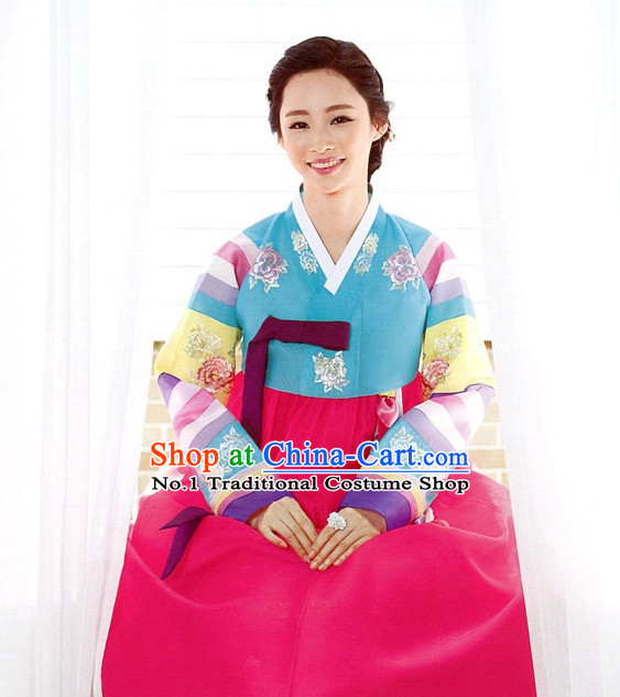 Korean Wife Formal Dresses Costumes Hanboks Complete Set