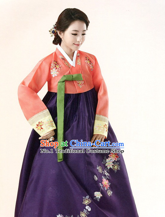 Korean Traditional Special Day Hanbok Dresses Complete Set for Ladies