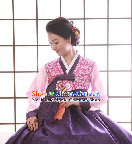 Traditional Korean Female Hanboks Outfits Complete Set