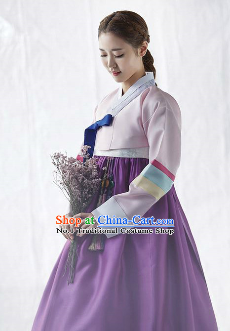 Korean Women Fashion Traditional Hanbok Wedding Dress Complete Set