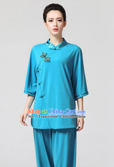 Top Asian Chinese Tai Chi Short Sleeves Uniform