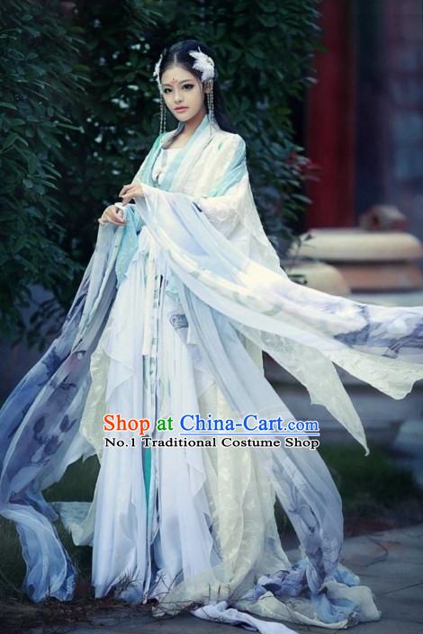 Chinese Costumes Traditional Clothing China Shop White Fairy Hanfu Outfit for Women