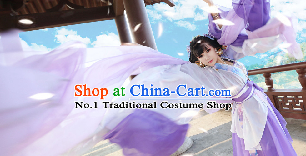 Chinese Costumes Traditional Clothing China Shop Purple Lady Classical Dance Costumes