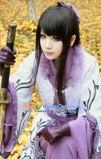 Chinese Costumes Traditional Clothing China Shop Purple Fighter Classical Dance Costumes