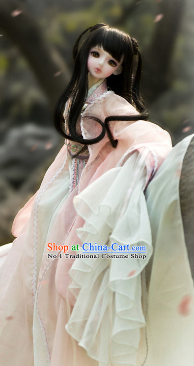 Chinese Ancient Pink Hanfu Costumes for Women