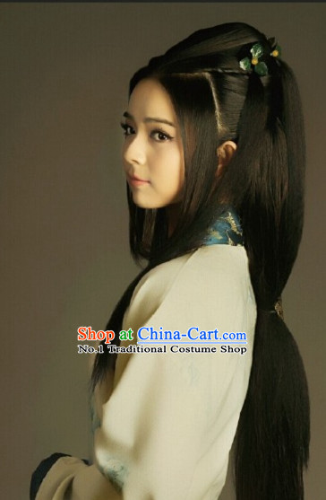 Chinese Traditional Style Long Black Wig