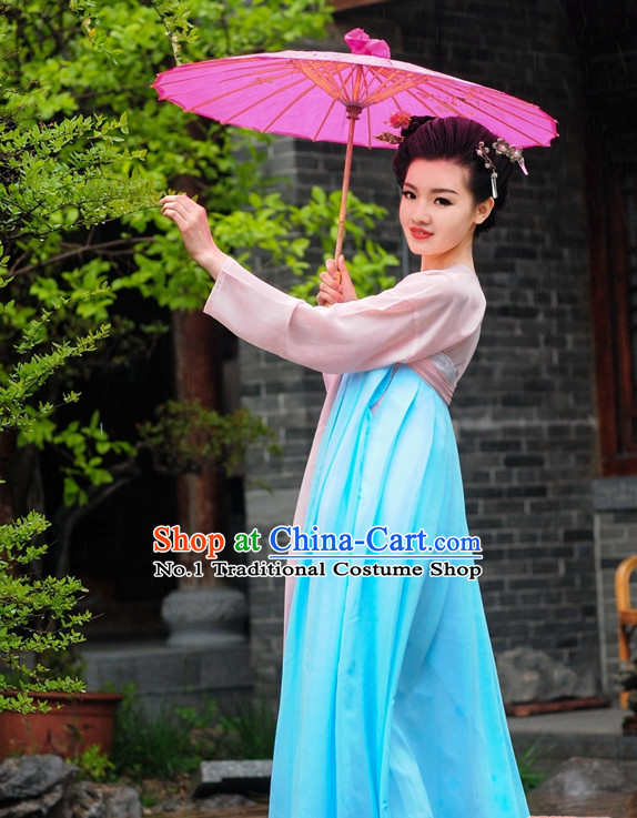 Asian Fashion Oriental Dresses Chinese Hanfu Plus Size Suits Complete Set