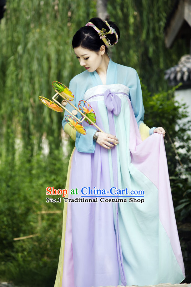 Asian Fashion Oriental Dresses Chinese Hanfu Plus Size Classy Skirt Clothing Complete Set