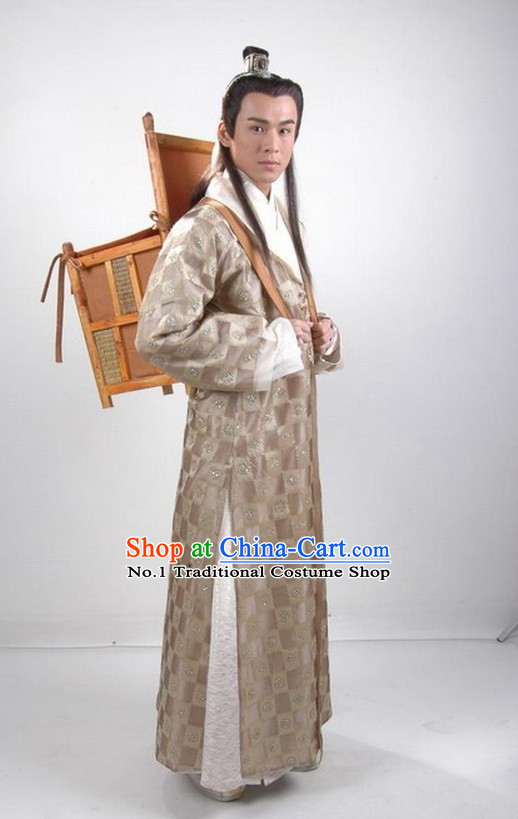 Chinese Ancient Young Scholar Costumes Complete Set for Men