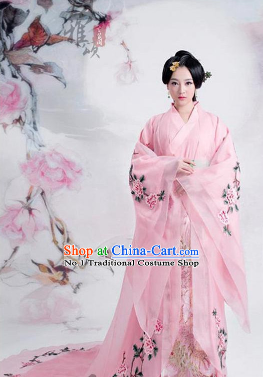 Chinese Traditional Empress Clothing and Hair Jewelry Complete Set