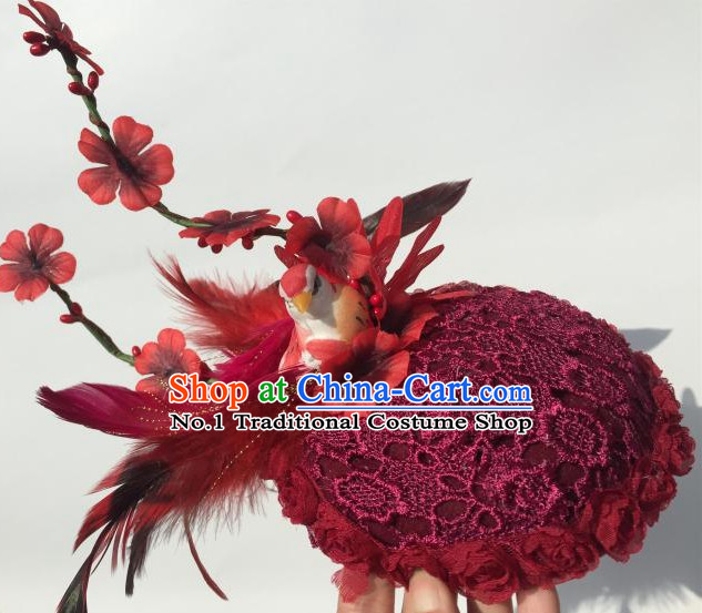 Custom Made Designer Handmade Bird Hair Fascinators Hair Slides Headpieces Hair Ornaments Set