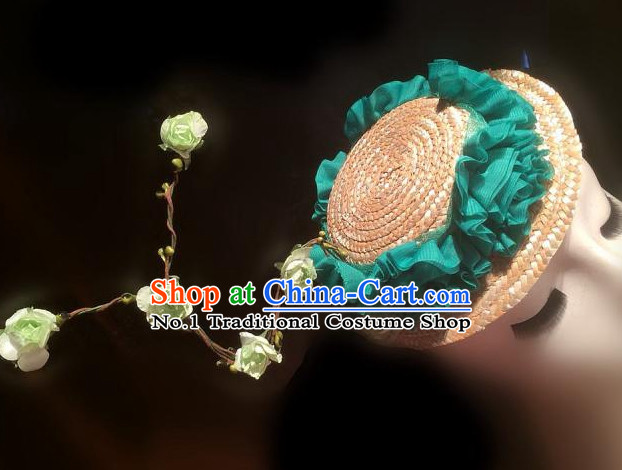 Stage Performance Handmade Flower Hair Fascinators Hair Slides Headpieces Hair Ornaments Set