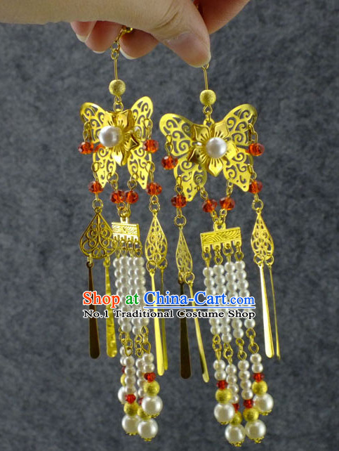 Chinese Traditional Handmade Butterfly Earrings