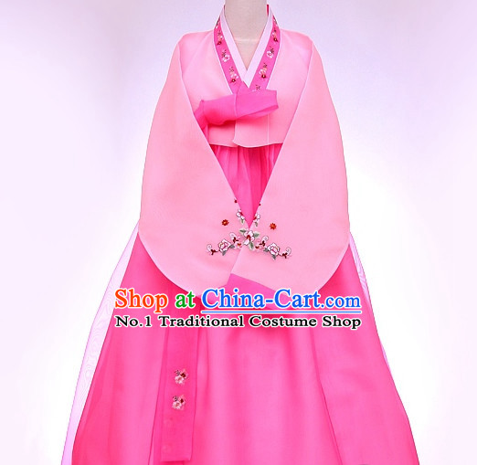 Top Korean Traditional Custom Made Dancing Hanbok Costumes Complete Set for Women