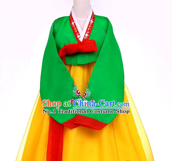 Top Korean Traditional Custom Made Dancing Hanbok Costumes Complete Set for Women