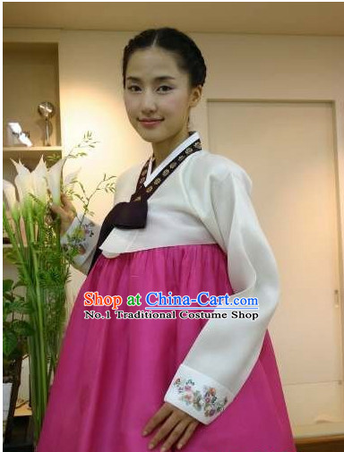 Korean Traditional Custom Made Dangui Hanbok Clothing Complete Set for Women