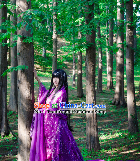 Chinese Purple Empress Costumes Asia Fashion Ancient China Culture
