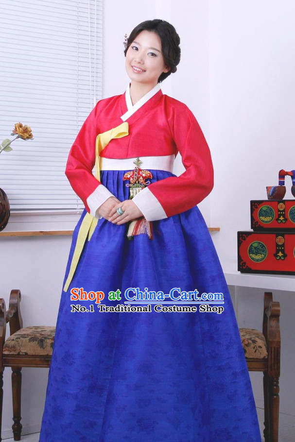 Traditional Korean Custom Made Lady Ceremonial Hanbok Complete Set