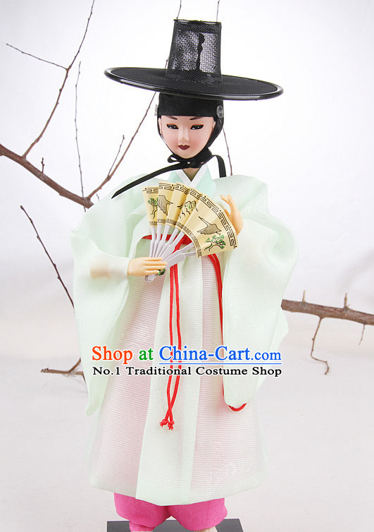 Korean Traditional Hanbok Scholar Statue