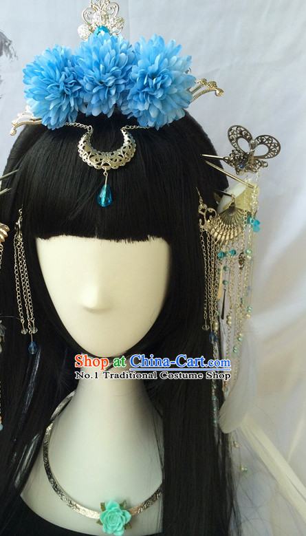 Chinese Classical Princess Wig and Hair Accessories Complete Set