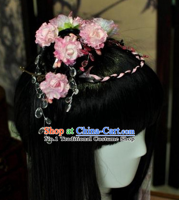 Chinese wigs cosplay wigs long black wigs ancient costumes hanfu