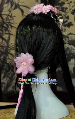 Chinese wigs cosplay wigs long black wigs ancient costumes hanfu