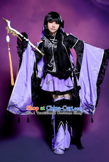 Asia Fashion Chinese Cosplay Costumes and Hair Accessories