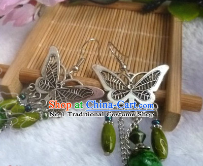 Chinese Traditional Female Butterfly Earrings