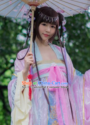 Asia Fashion Chinese Cute Lady Costumes and Headwear