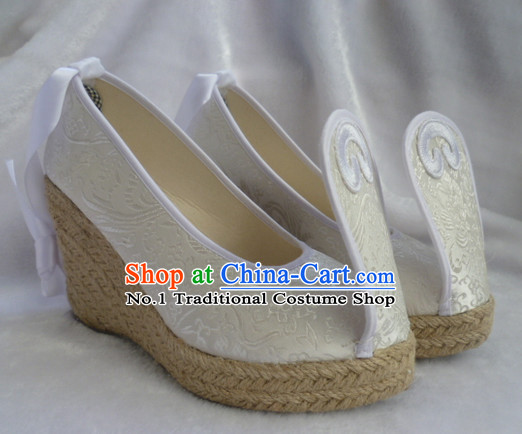 Chinese Traditional Clothing Fabric High Heel Shoes