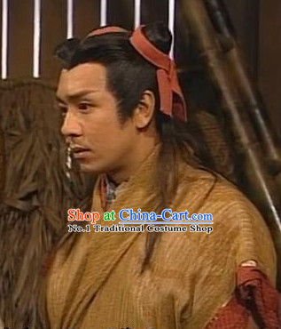 Handmade Chinese Legend Nezha Black Long Wig