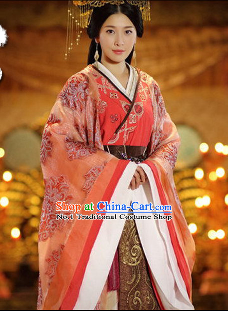 Chinese Ancient Peace Princess Clothing and Hair Jewelry Complete Set
