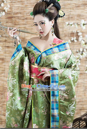Chinese Ancient Royal Lady Clothing and Hair Jewelry Complete Set