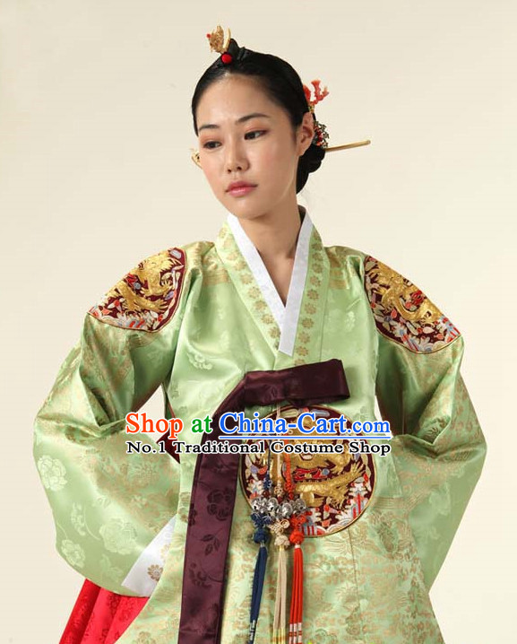 Korean Traditional Roayl Hanbok Dress Dangui Clothes Complete Set