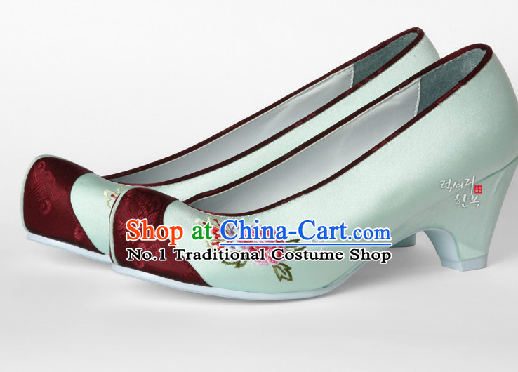 Korean Traditional Wedding High Heel Shoes for Brides