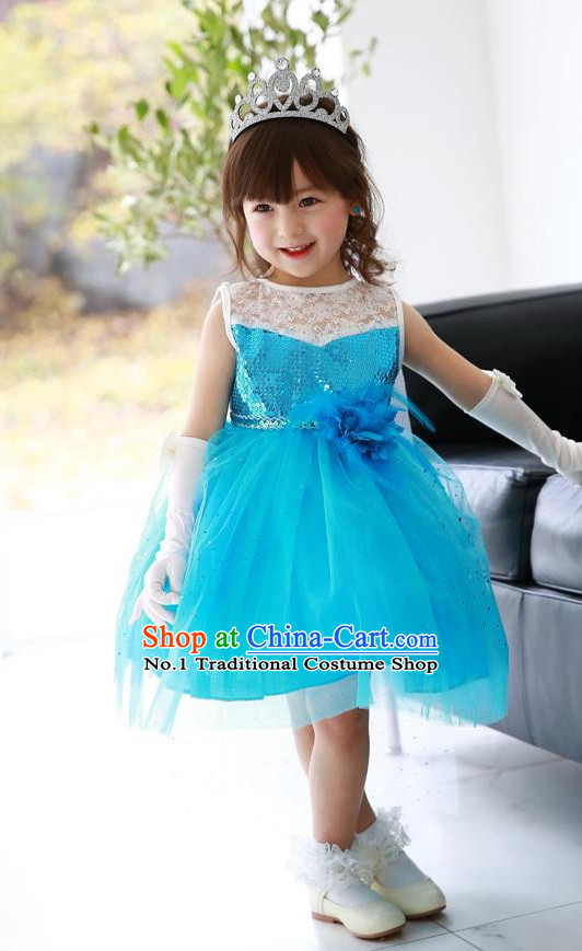 Korean Modern Birthady Princess Dress Hanbok Clothing for Girls