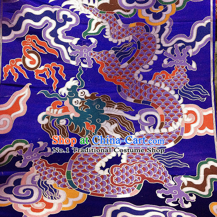Asian China Traditional Tibetan Dragon Brocade Sewing Material