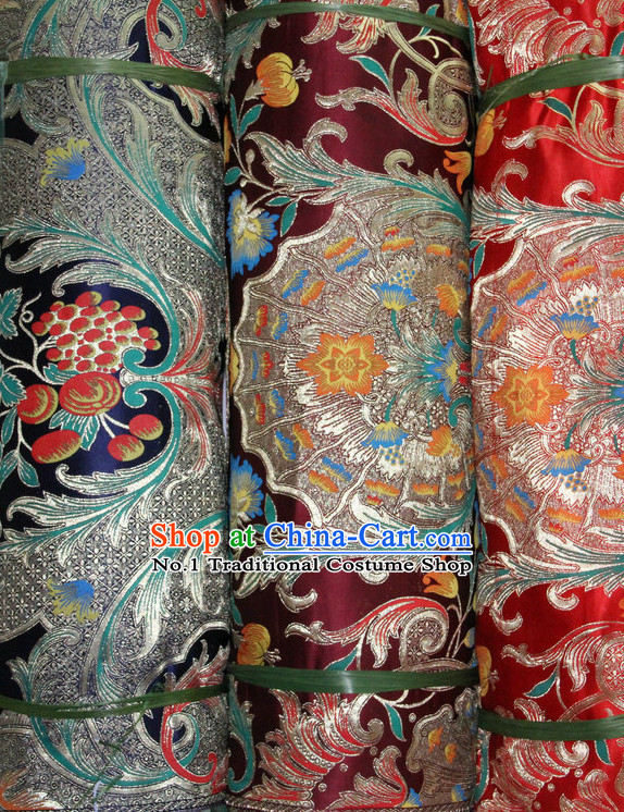 Tibetan Brocade Embroidered Fabric Dress Material