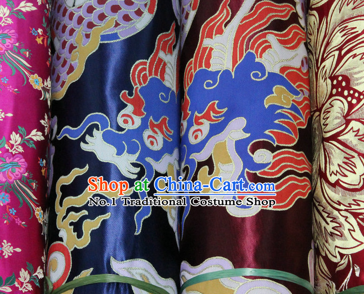 Asian Tibetan Brocade Embroidered Fabric Sewing Material