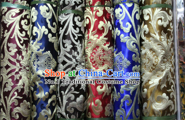 Chinese Tibetan Brocade Upholstery Material Embroidered Fabric Dress Material
