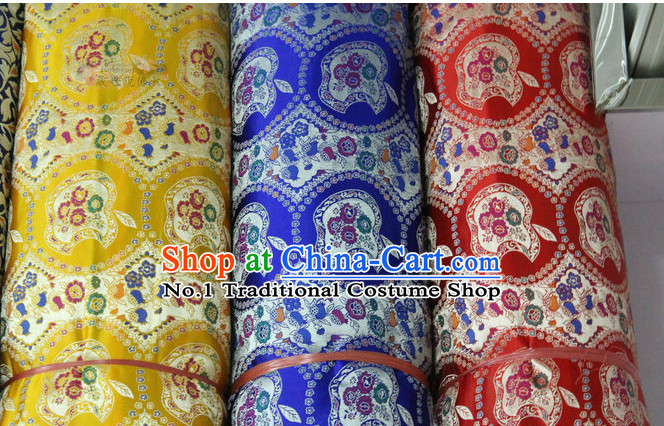 Chinese Traditional Brocade Upholstery Embroidered Fabric Dress Materials