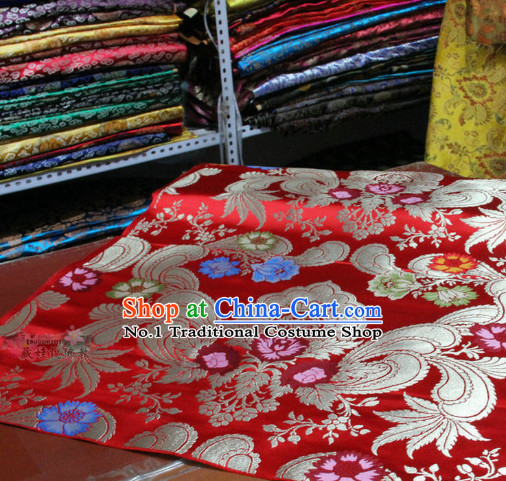 Chinese Traditional Brocade Embroidered Fabric Dress Material