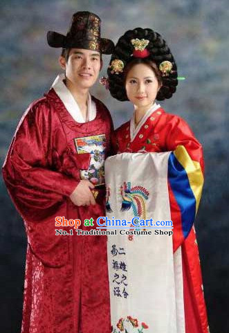Korean Emperor and Empress National Costumes 2 Sets